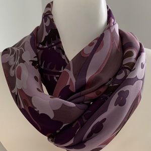 Groovy Floral Print Silk Scarf